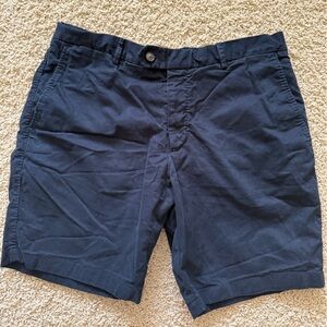 Suitsupply navy cotton stretch dress shorts